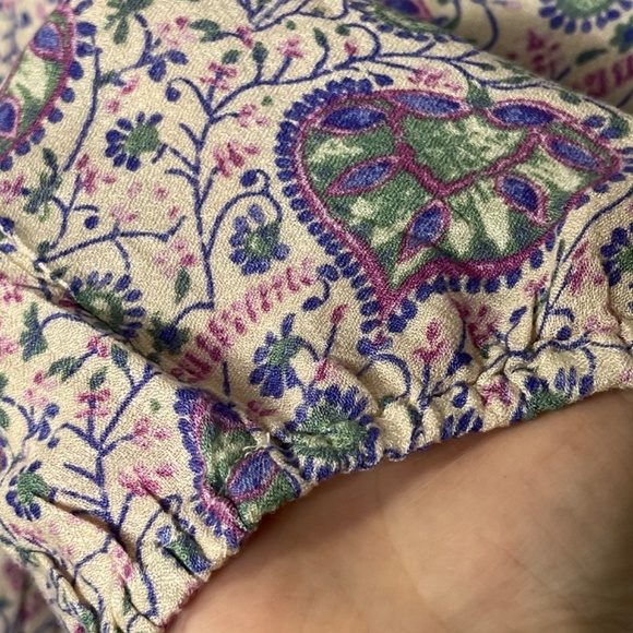 Lucky Brand Victoria Long Sleeve Baby Doll Flowy High/Low Hem Top Sz L NWT - Picture 7 of 15